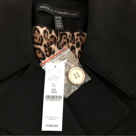 ⭐️NEW⭐️White House Black Market Double Breasted Crop Jacket - Picture 5 of 9